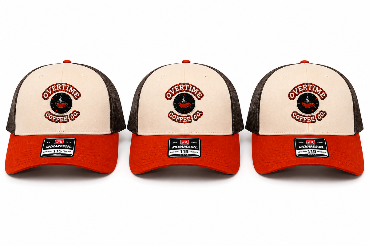 Overtime Coffee Richardson-115 Low Profile Trucker Hat